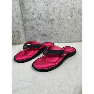 Nike Comfort Footbed Women Size 9 Pink Black Thong Sandal Flip Flop 354925-012